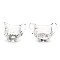 T. G. Hawkes Co. Sterling Footed Crystal Cream & Sugar