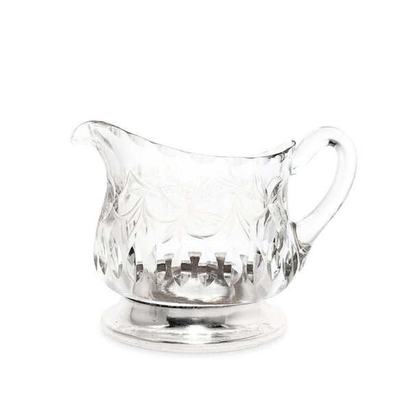 T. G. Hawkes Co. Sterling Footed Crystal Cream & Sugar