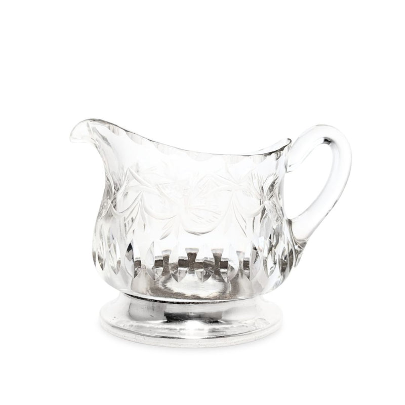 T. G. Hawkes Co. Sterling Footed Crystal Cream & Sugar