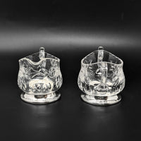 T. G. Hawkes Co. Sterling Footed Crystal Cream & Sugar