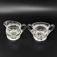 T. G. Hawkes Co. Sterling Footed Crystal Cream & Sugar