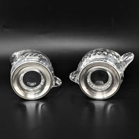 T. G. Hawkes Co. Sterling Footed Crystal Cream & Sugar