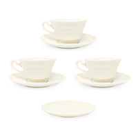 Wedgwood "Patrician" Ivory 7pc Teacup & Saucer Set