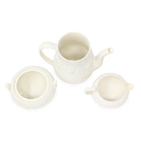 Wedgwood Queensware Cream on Cream Coffee Pot, Cream, & Sugar (3pcs)