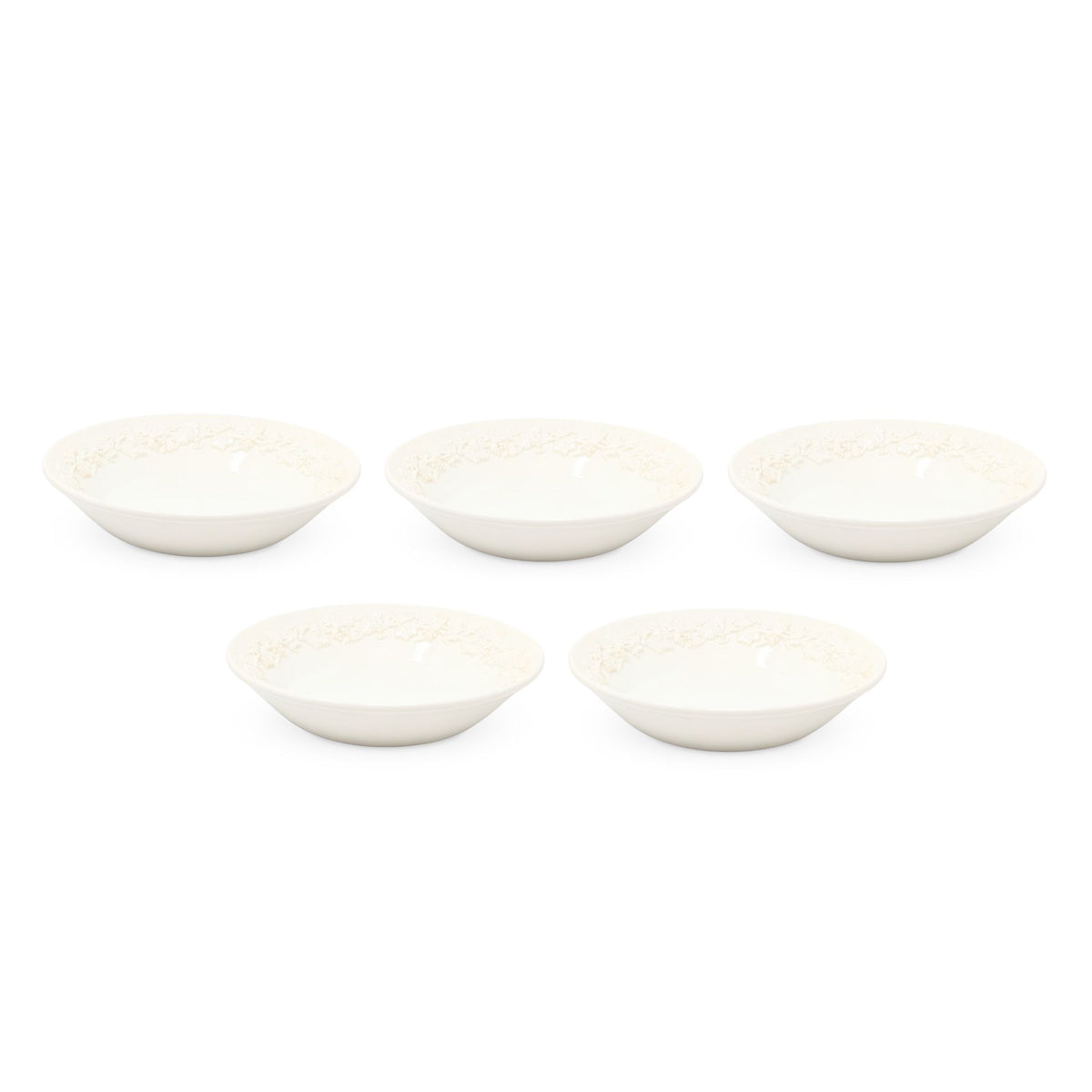 Wedgwood Queensware Cream on Cream Fruit/Dessert Bowls (5)