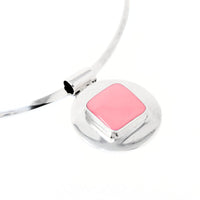 Sterling Silver Open Back Collar Necklace w/ Slide Pendant