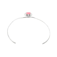 Sterling Silver Open Back Collar Necklace w/ Slide Pendant