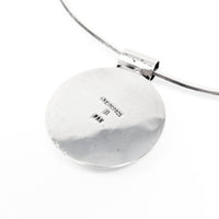 Sterling Silver Open Back Collar Necklace w/ Slide Pendant