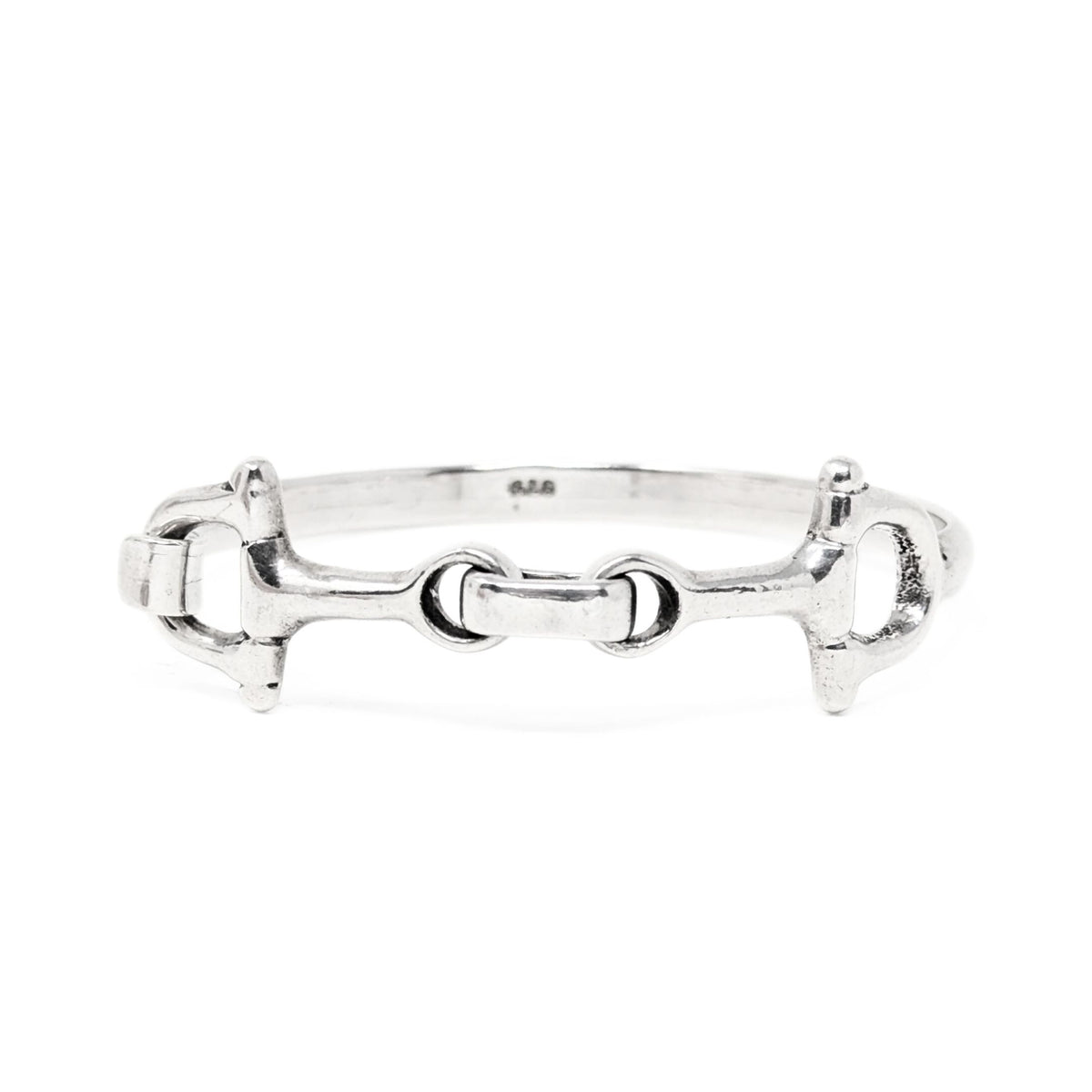 Sterling Silver Equine/Horse Bit Bangle Bracelet