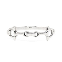 Sterling Silver Equine/Horse Bit Bangle Bracelet