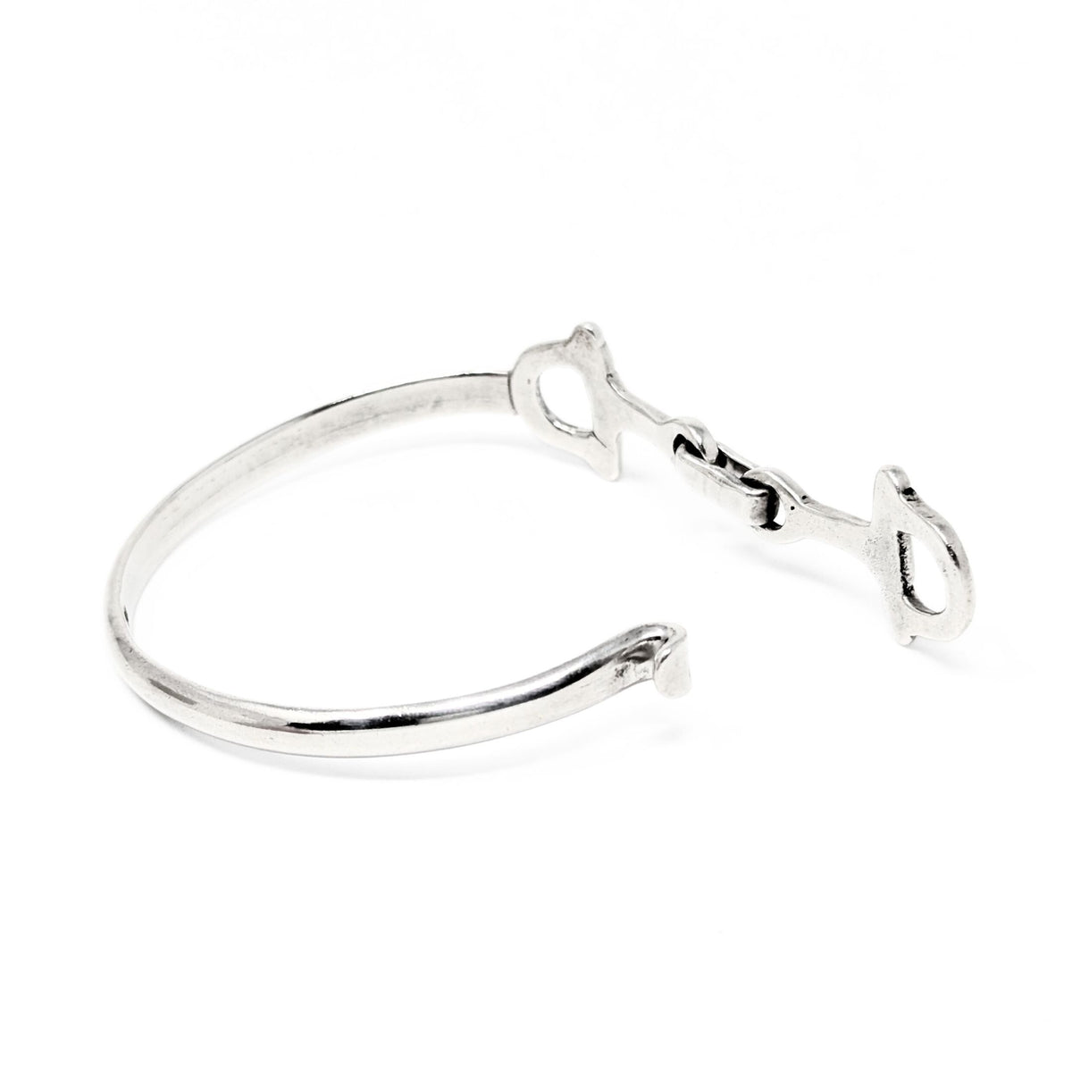 Sterling Silver Equine/Horse Bit Bangle Bracelet