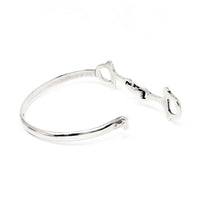 Sterling Silver Equine/Horse Bit Bangle Bracelet