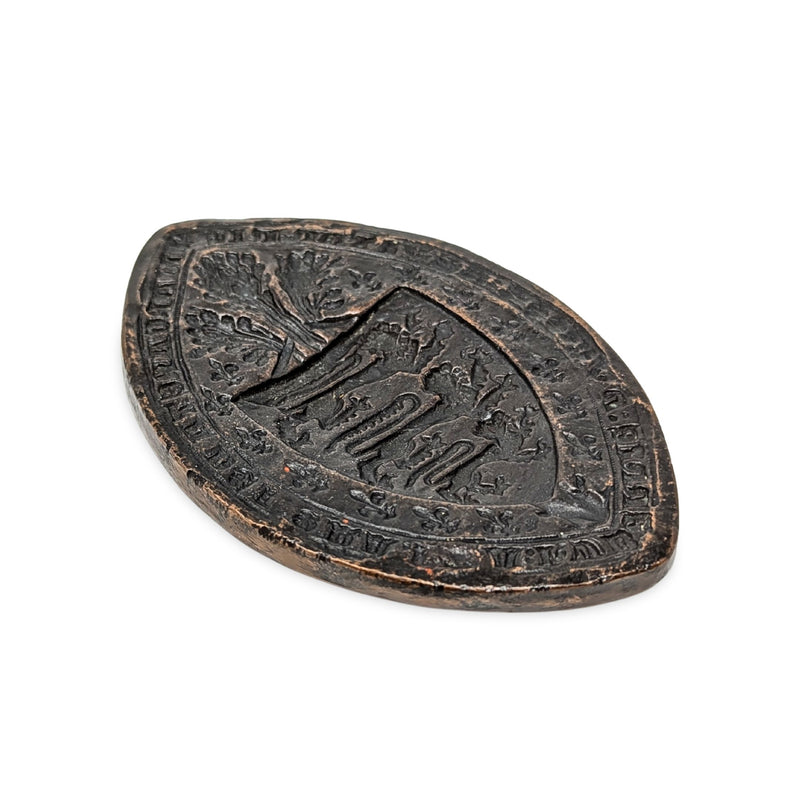Copper Alloy Ecclesiastical Seal Matrix W/ British Royal Seal