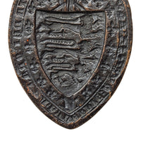 Copper Alloy Ecclesiastical Seal Matrix W/ British Royal Seal