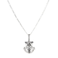Sterling Silver 24" Mariners Crucifix Necklace