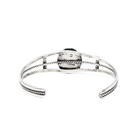 E. Yazzie Navajo Sterling Green Malachite Cuff Bracelet