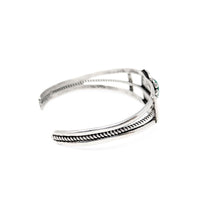 E. Yazzie Navajo Sterling Green Malachite Cuff Bracelet