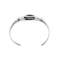 E. Yazzie Navajo Sterling Green Malachite Cuff Bracelet