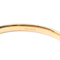 Russel 12KGF Brushed/Etched Hinged Bangle Bracelet, Monogrammed