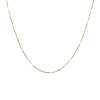 14K Gold 1.1mm 17” Box Chain Necklace