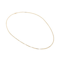 14K Gold 1.1mm 17” Box Chain Necklace