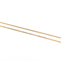 14K Gold 1.1mm 17” Box Chain Necklace