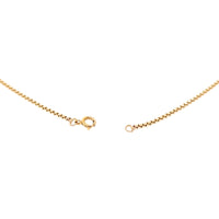 14K Gold 1.1mm 17” Box Chain Necklace