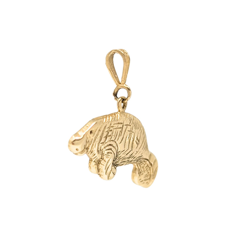 14K Gold Manatee Pendant /Charm