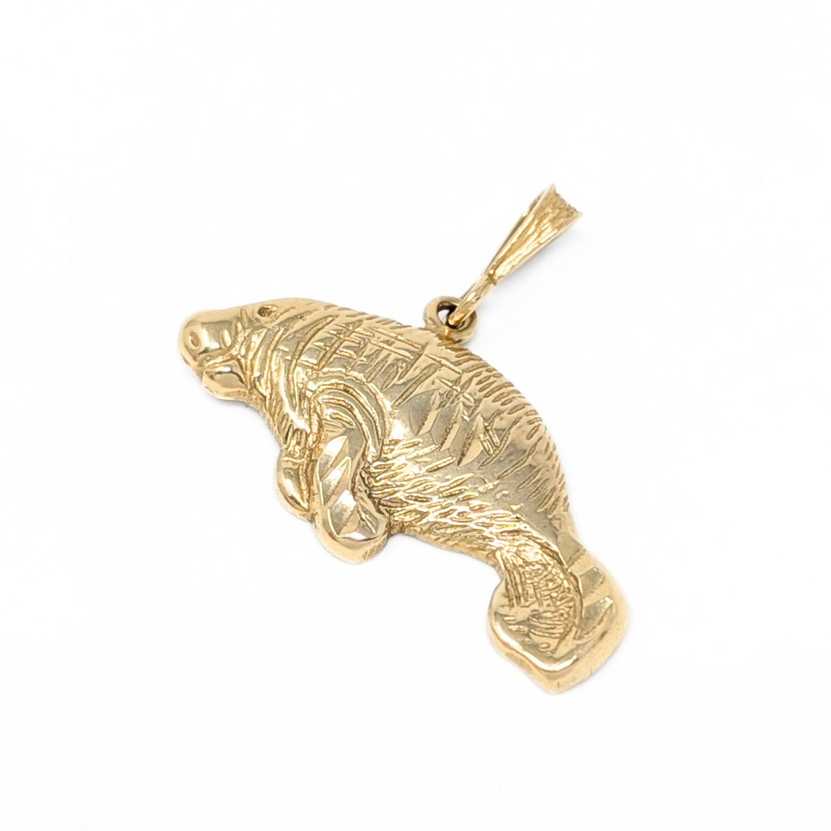 14K Gold Manatee Pendant /Charm