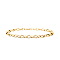 14K Gold 7" Oval Link Bracelet