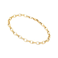 14K Gold 7" Oval Link Bracelet
