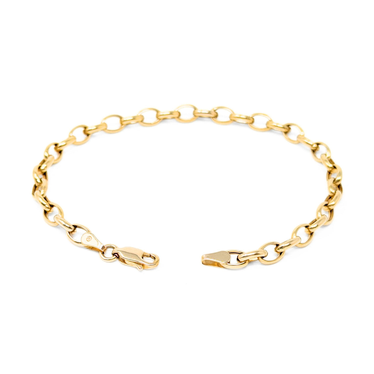 14K Gold 7" Oval Link Bracelet