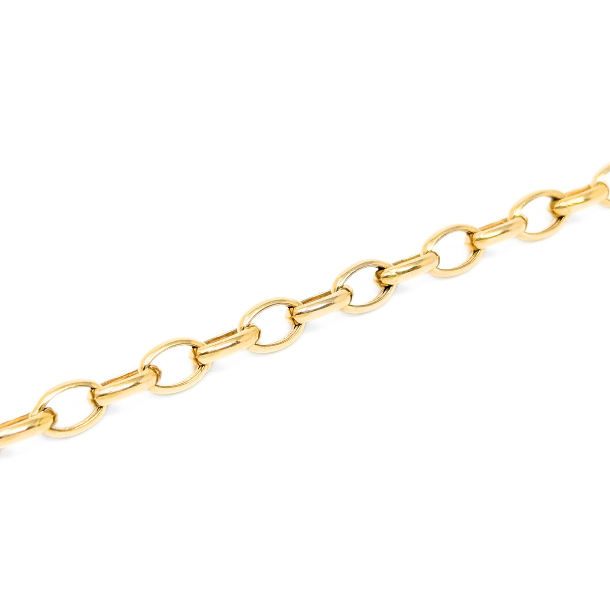 14K Gold 7" Oval Link Bracelet