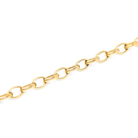 14K Gold 7" Oval Link Bracelet