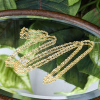 Italian 14K Gold 20” Double Link Necklace