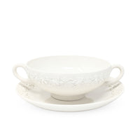 Wedgwood Queensware Cream on Cream 13pc Teacup & Cream Soup Set
