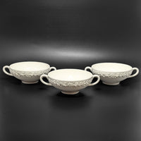 Wedgwood Queensware Cream on Cream 13pc Teacup & Cream Soup Set