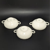 Wedgwood Queensware Cream on Cream 13pc Teacup & Cream Soup Set
