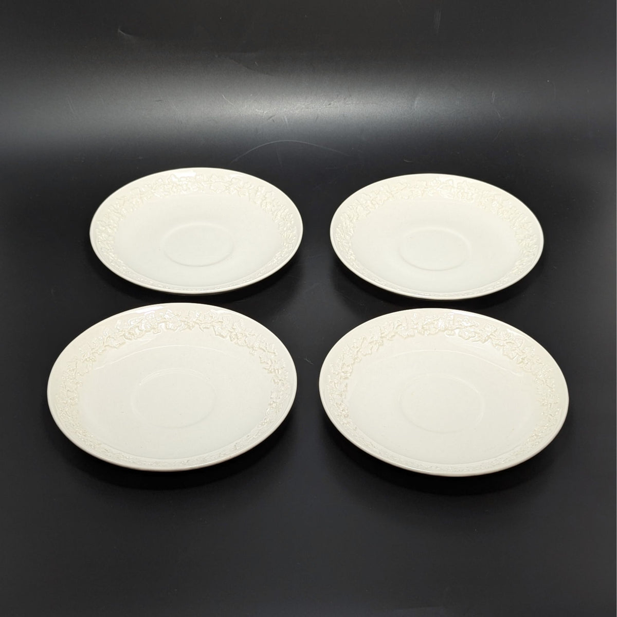 Wedgwood Queensware Cream on Cream 13pc Teacup & Cream Soup Set
