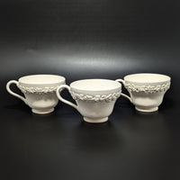 Wedgwood Queensware Cream on Cream 13pc Teacup & Cream Soup Set
