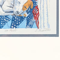 Limited Edition "At Rest" Signed Jack Russel Serigraph by Ed Bordett