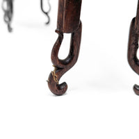 Ruyi Scepter Shaped Chinese Incense Clocks on Rosewood Stands (Pair)