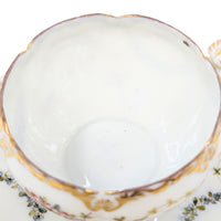 Antique Hand Painted Floral Teacup & Saucer