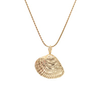 Michael Anthony 14K Gold 22” Clam Shell Pendant Necklace