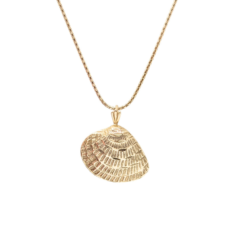 Michael Anthony 14K Gold 22” Clam Shell Pendant Necklace