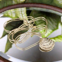 Michael Anthony 14K Gold 22” Clam Shell Pendant Necklace
