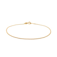 14K Gold Italian 1.2mm 7” Serpentine Bracelet