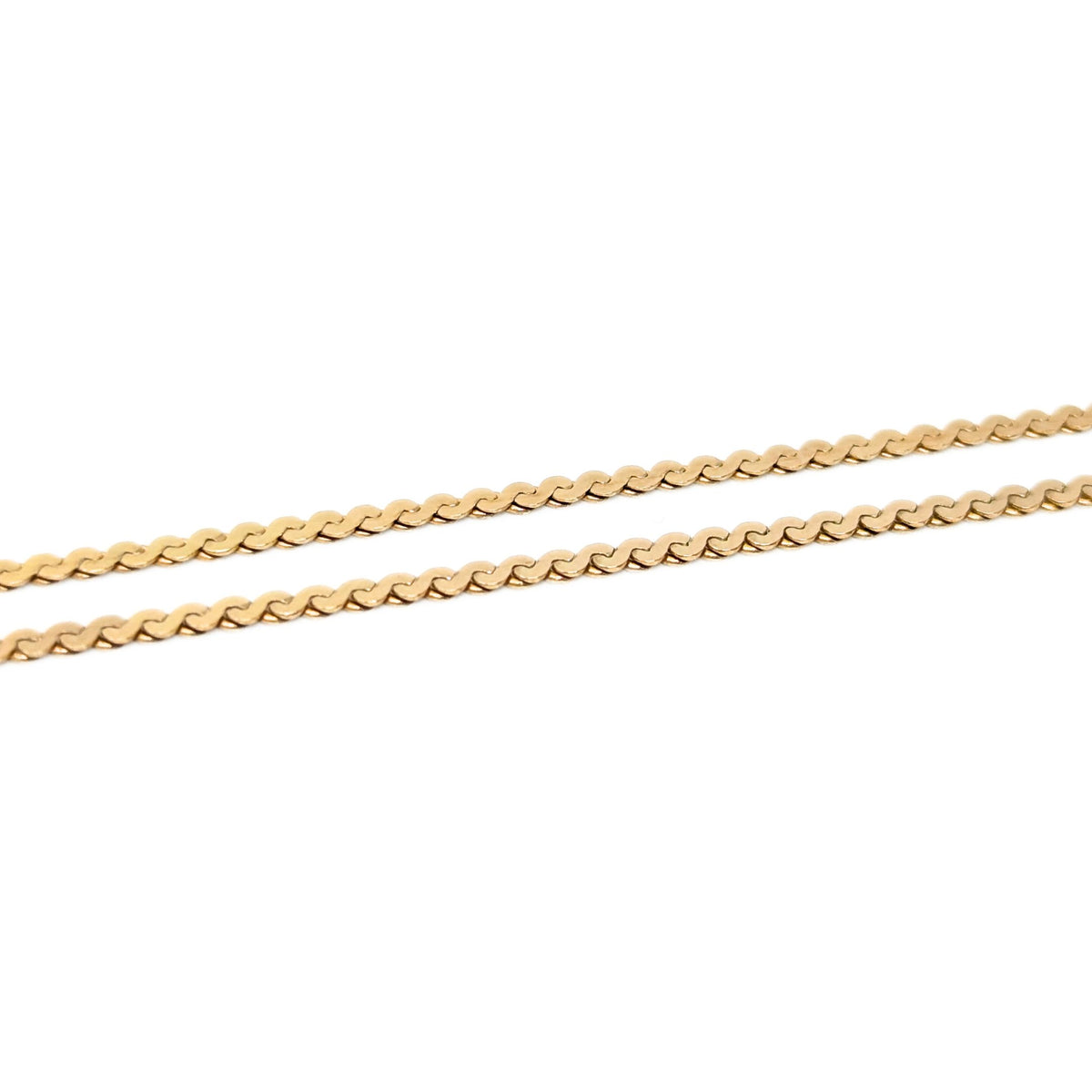 14K Gold Italian 1.2mm 7” Serpentine Bracelet
