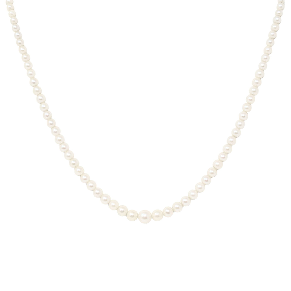 14K Gold Vintage 17” Graduated Pearl Necklace