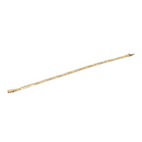 Italian 10K Gold 7.5” Textured Omega Bracelet